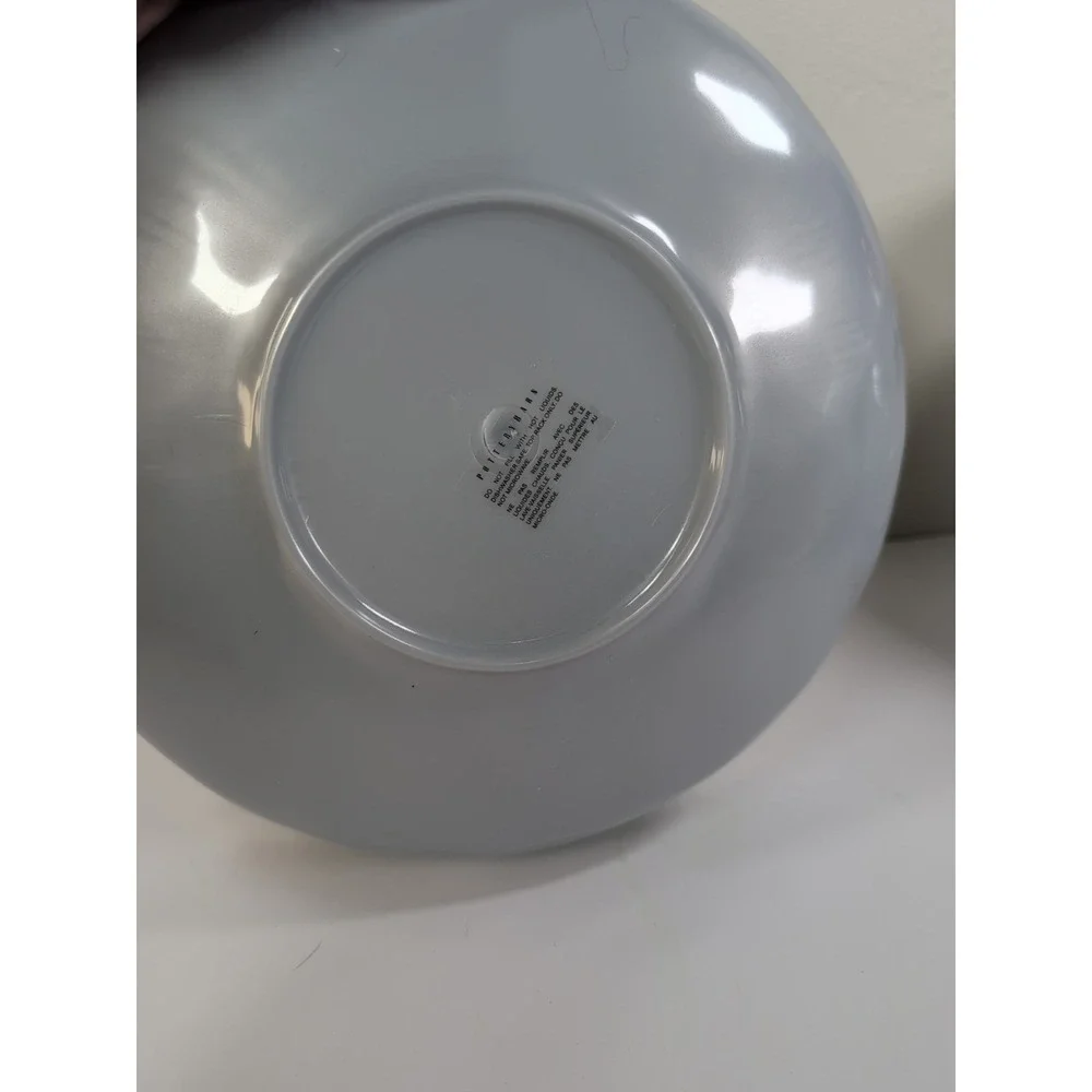 Pottery Barn Green And Gray Melamine Set Of 8 New‎ Plates Dinnerware
